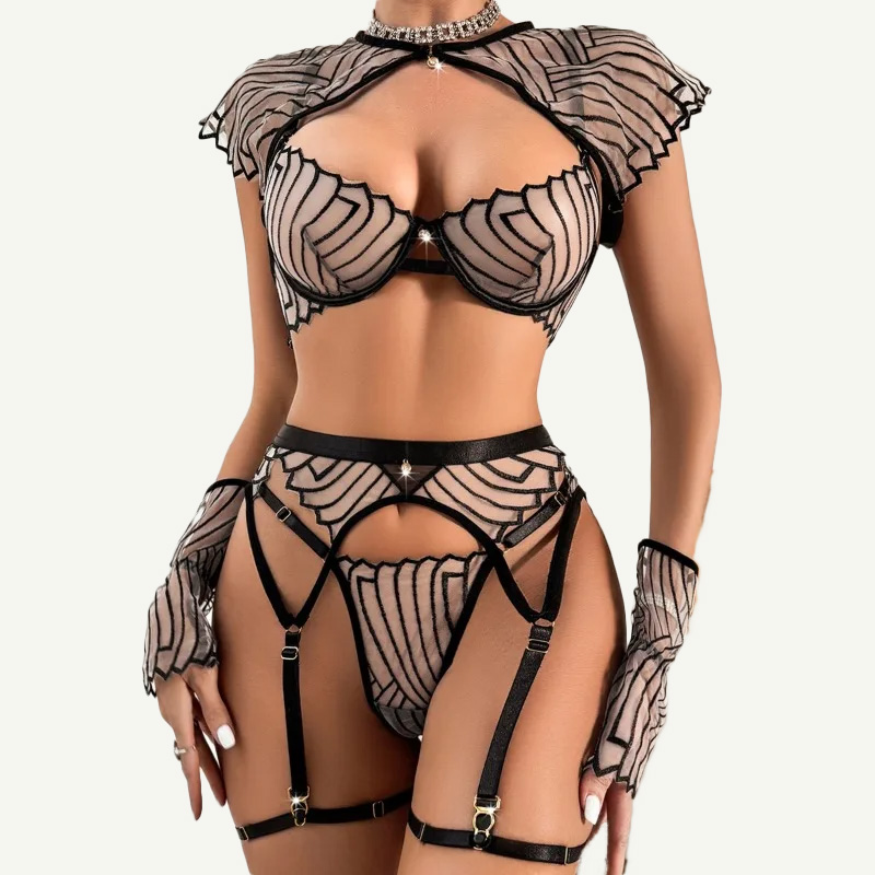 Garter Belt Set - Set Lingerie Bra dan Celana Dalam