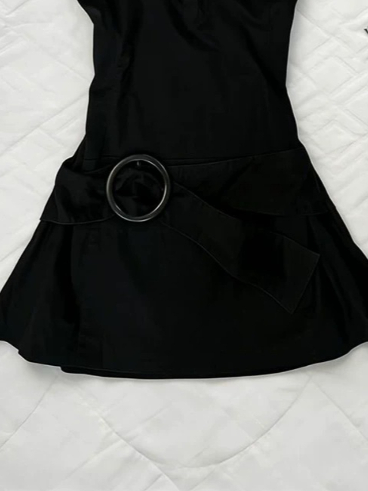 Gaun Pesta Slim Fit Hitam Gaya - Corset Waist Cinch ulasan dan harga