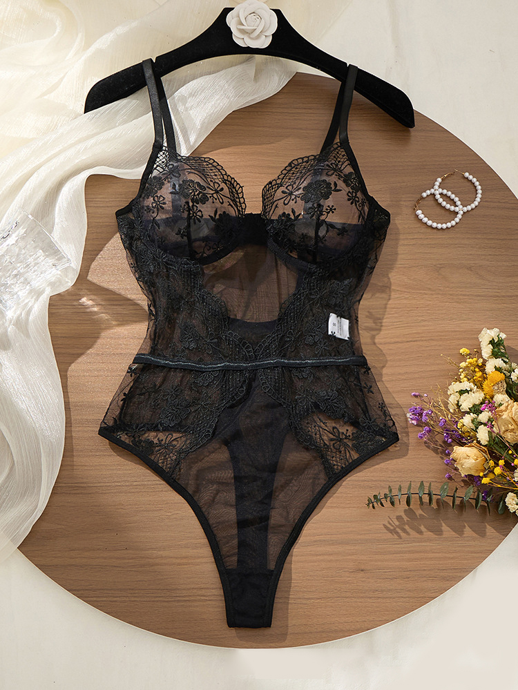 Bodysuit renda bunga untuk wan - Lace Teddy Lingerie ulasan dan harga